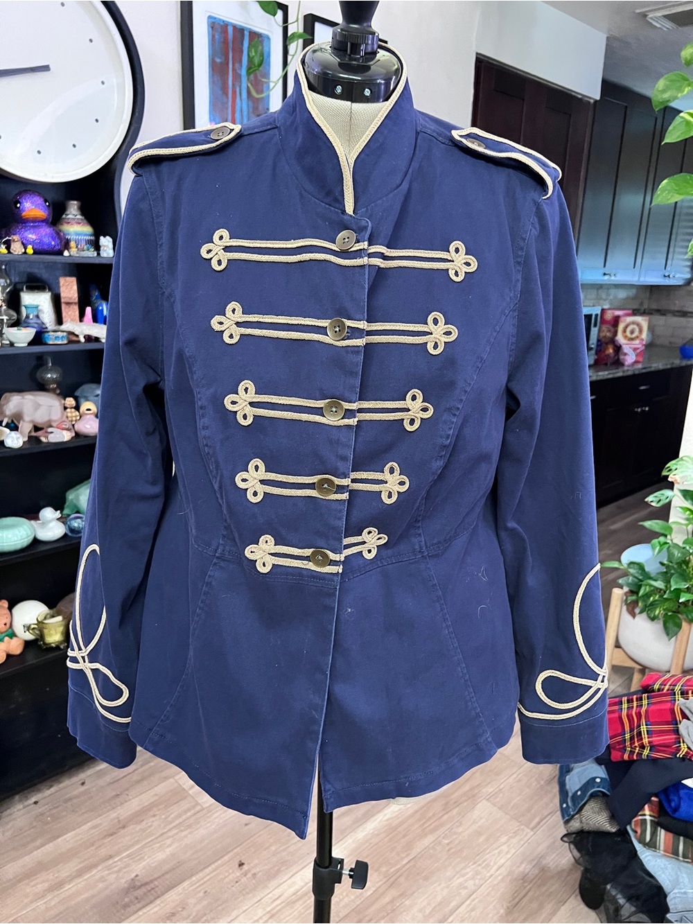 torrid Navy military band jacket
